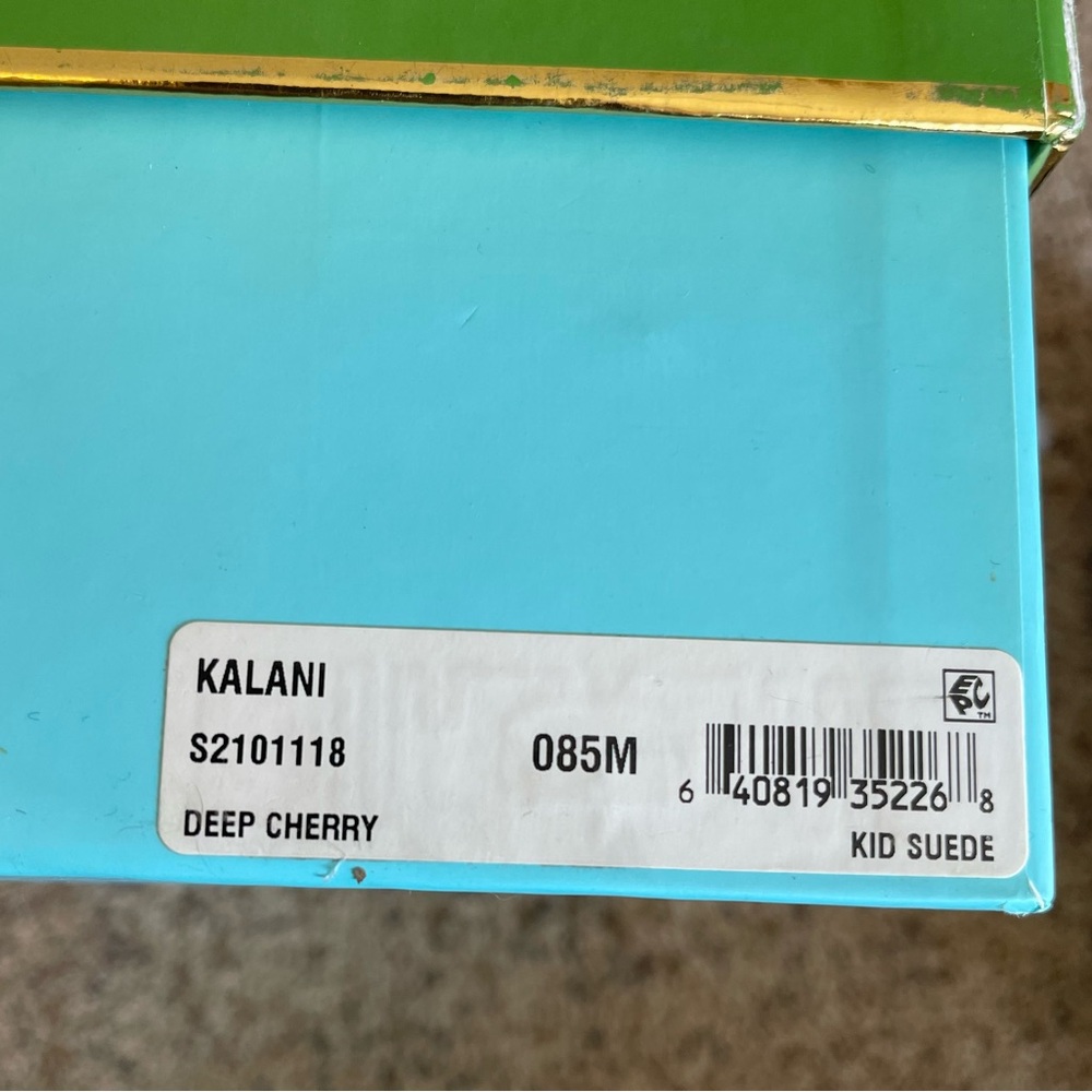 Kate Spade Kalani Velvet Pointed Ballet Flat in Deep Plum with Black 8.5 - Picture 5 of 5